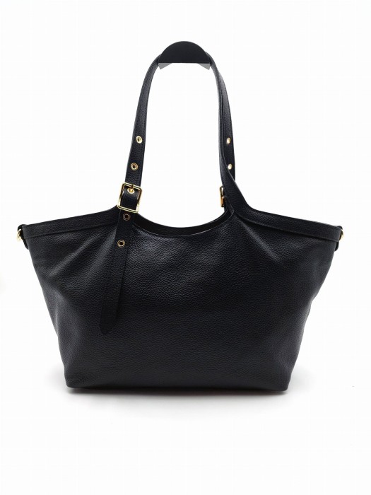 borse in pelle torebka shopper czarna