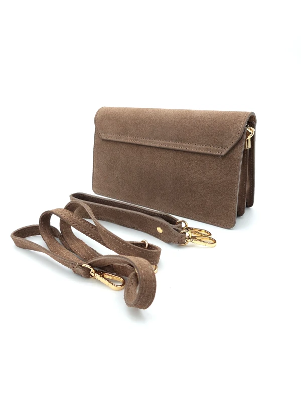 DORA torebka zamszowa taupe mocha